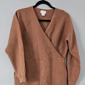Brown Wrap Sweater